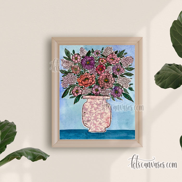 Abstract Florals No. 25 Art Print