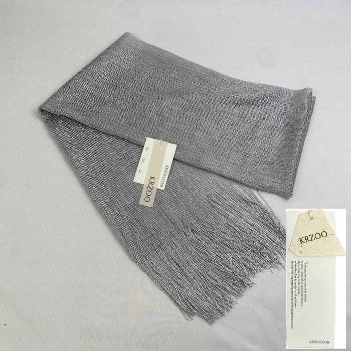 Accessories: Silver wire scarf