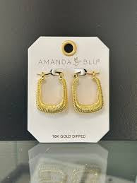 Amanda Blu ribbed square Earrings