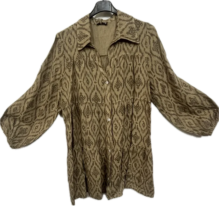 Animal Print Linen Dress