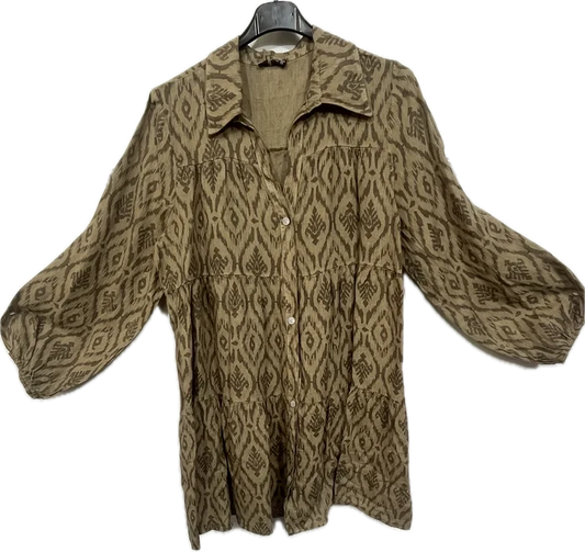 Animal Print Linen Dress