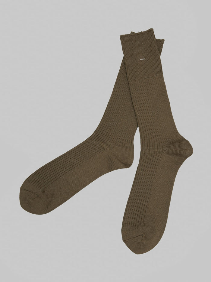 Anonymous Ism Brilliant Crew Socks Khaki made in japan