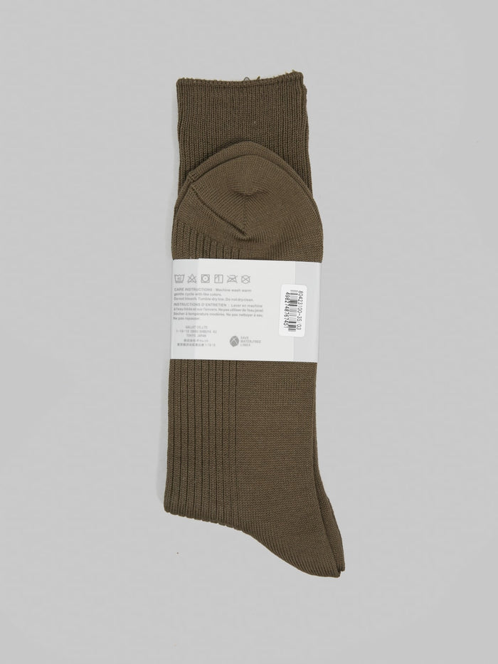 Anonymous Ism Brilliant Crew Socks Khaki composition fabric