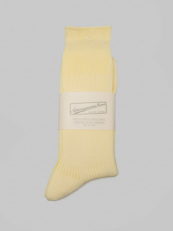 Anonymous Ism Brilliant Crew Socks Light Yellow
