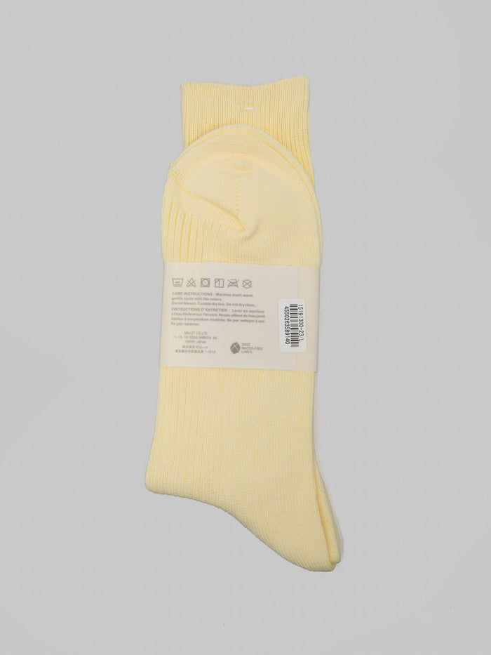 Anonymous Ism Brilliant Crew Socks Light Yellow composition fabric