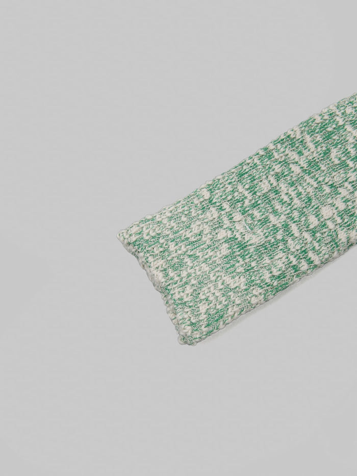 Anonymous Ism Light Weight Slub Crew Socks Green hem