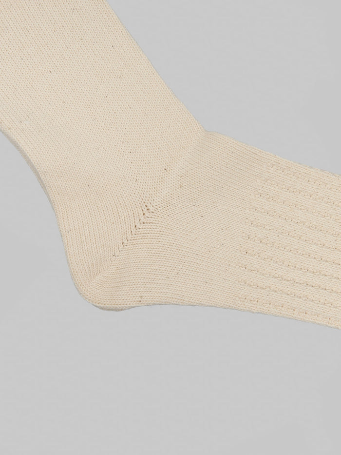 Anonymous Ism OC 2 Line Pique Rib Crew Socks Olive heel