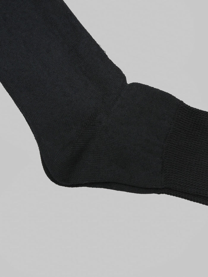 Anonymous Ism OC Pile Low Crew Socks Black heel
