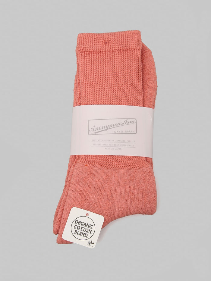 Anonymous Ism OC Pile Low Crew Socks Shade Pink