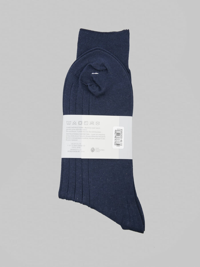 Anonymous Ism Supima Dress Socks Navy composition fabric