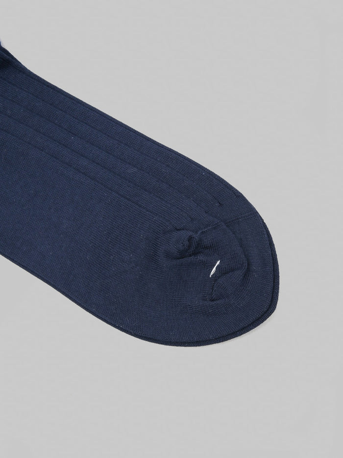 Anonymous Ism Supima Dress Socks Navy toe