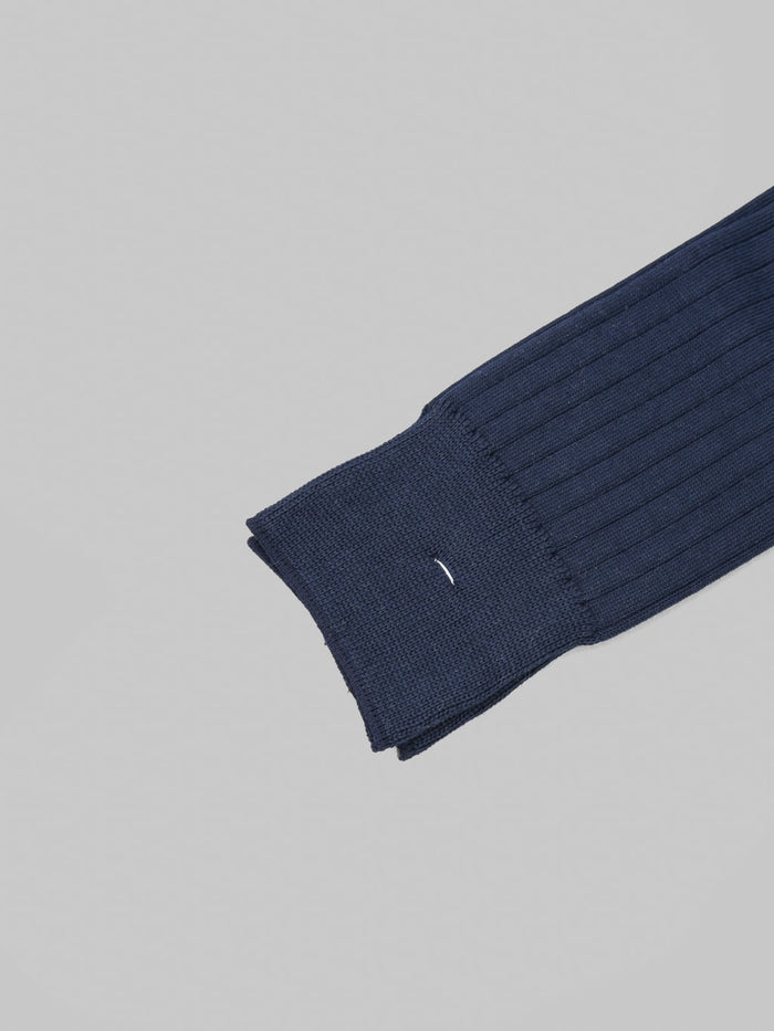 Anonymous Ism Supima Dress Socks Navy hem