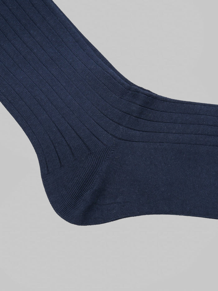 Anonymous Ism Supima Dress Socks Navy heel