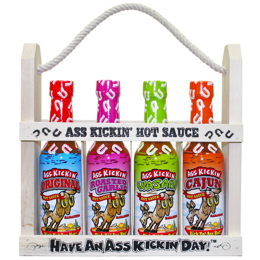 Ass Kickin’ Hot Sauce in a Wooden Crate