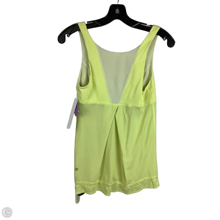 Athletic Tank Top By Lululemon In Yellow, Size: 6