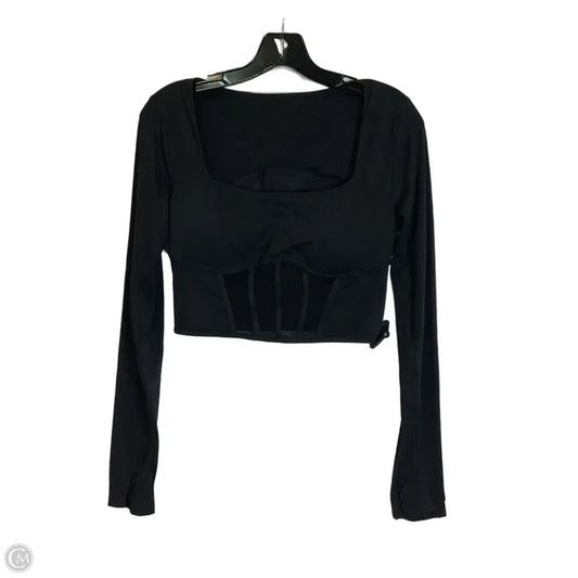 Athletic Top Long Sleeve Crewneck By Halara In Black, Size: M