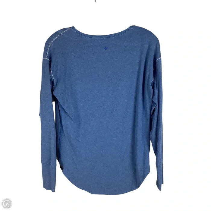 Athletic Top Long Sleeve Crewneck By Lululemon In Blue, Size: Estimated 6
