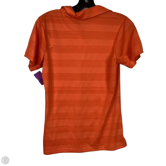 Athletic Top Short Sleeve By Antigua In Orange, Size: S