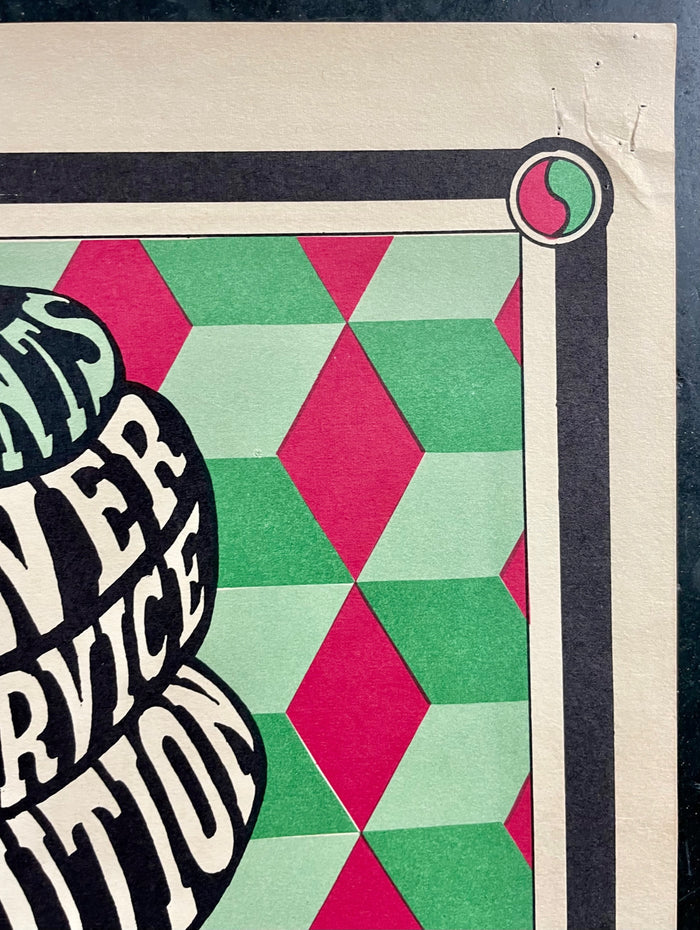 AUCTION - BG-7 - Quicksilver Messenger - Wes Wilson - Fillmore Auditorium - 1966 Poster - Excellent