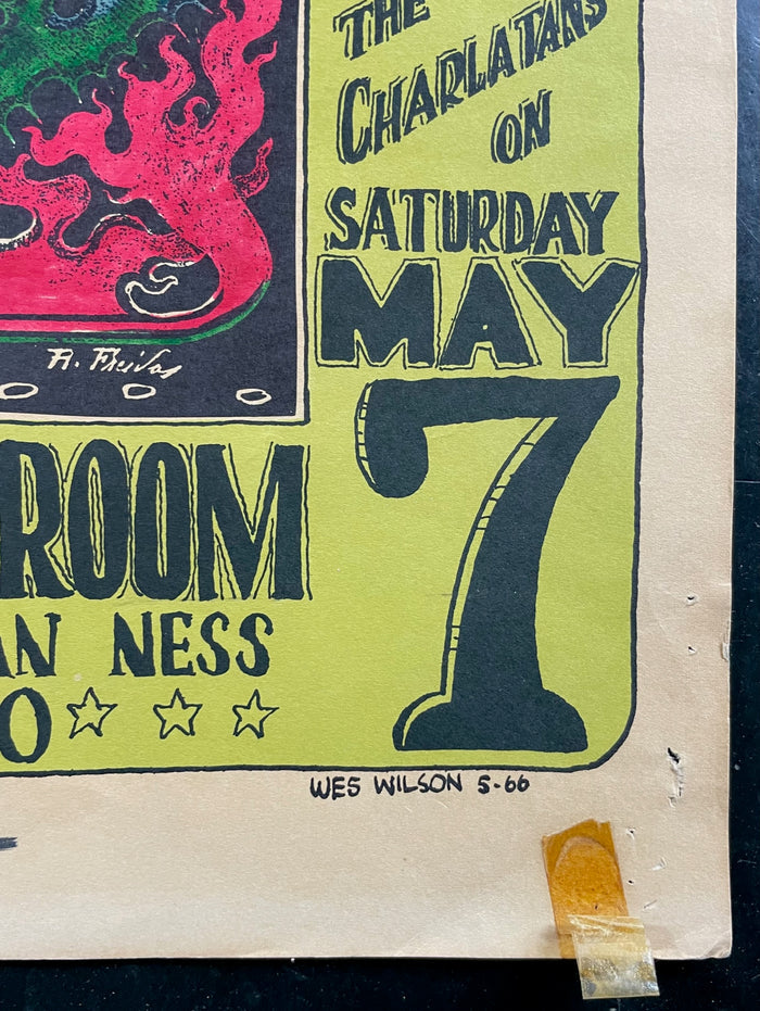 AUCTION - FD-7 - Euphoria - Daily Flash - Hand Colored - Wes Wilson  - 1966  Poster - Avalon Ballroom - Good - SF Rock Posters & Collectibles