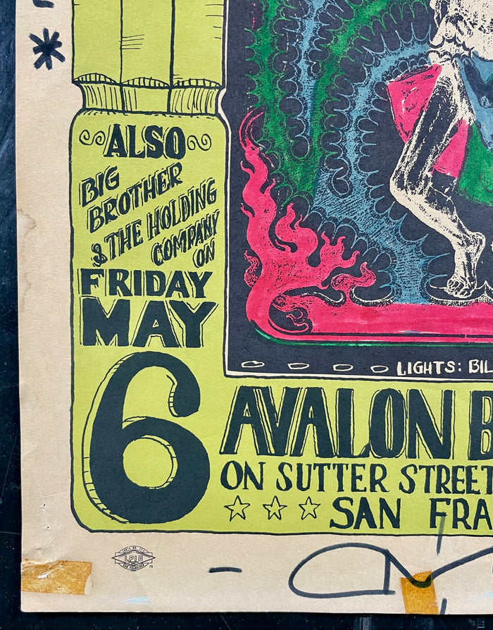 AUCTION - FD-7 - Euphoria - Daily Flash - Hand Colored - Wes Wilson  - 1966  Poster - Avalon Ballroom - Good - SF Rock Posters & Collectibles