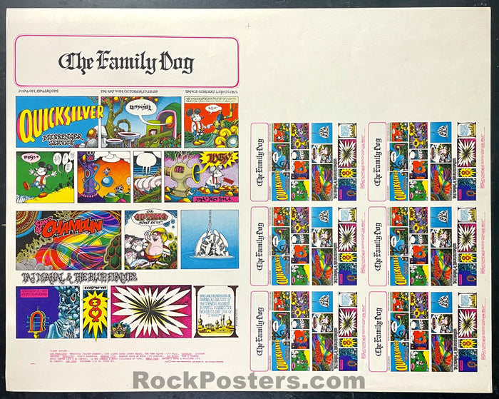 AUCTION - FD-89 - Morning Papa - Rick Griffin - Uncut Sheet - 1967 Poster/Postcards  - Avalon Ballroom - Excellent