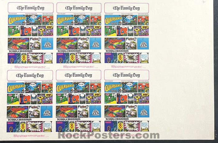 AUCTION - FD-89 - Morning Papa - Rick Griffin - Uncut Sheet - 1967 Poster/Postcards  - Avalon Ballroom - Excellent