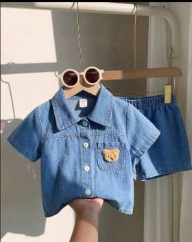 Baby Boys Denim Shirt and Shorts Set – SHEIN Fast Delivery in 5 Days