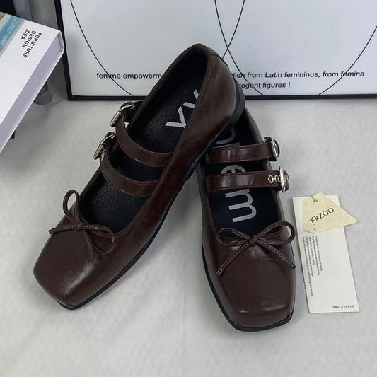 Ballet platform flat shoes