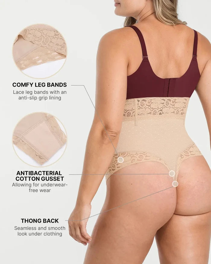Bare Essentialsâ„?AirSlim® High-Waisted Polka Dot Shaping Thong