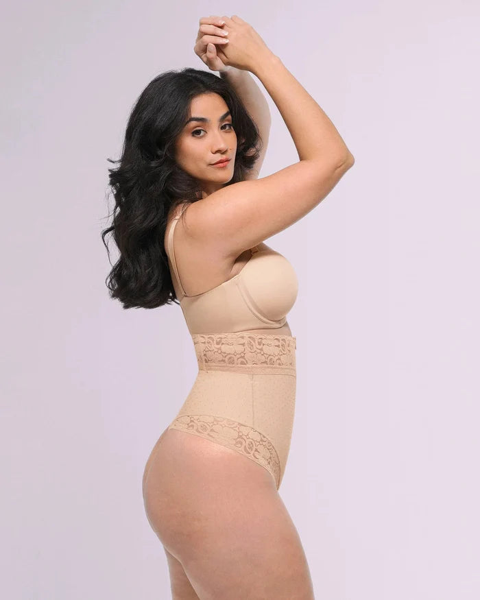 Bare Essentialsâ„?AirSlim® High-Waisted Polka Dot Shaping Thong