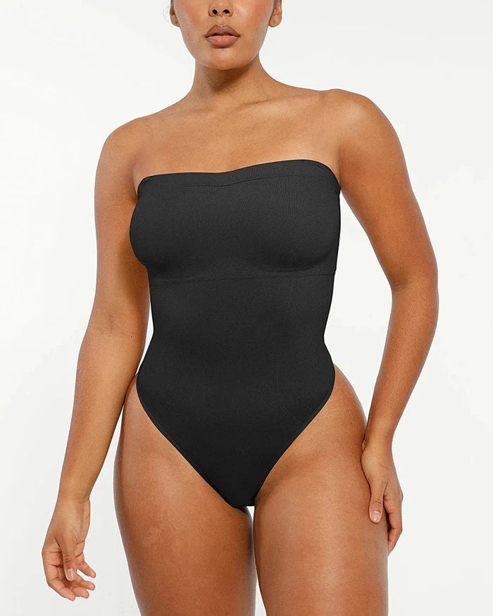 Bare Essentialsâ„?Skin Flow Strapless Sculpt Thong Bodysuit
