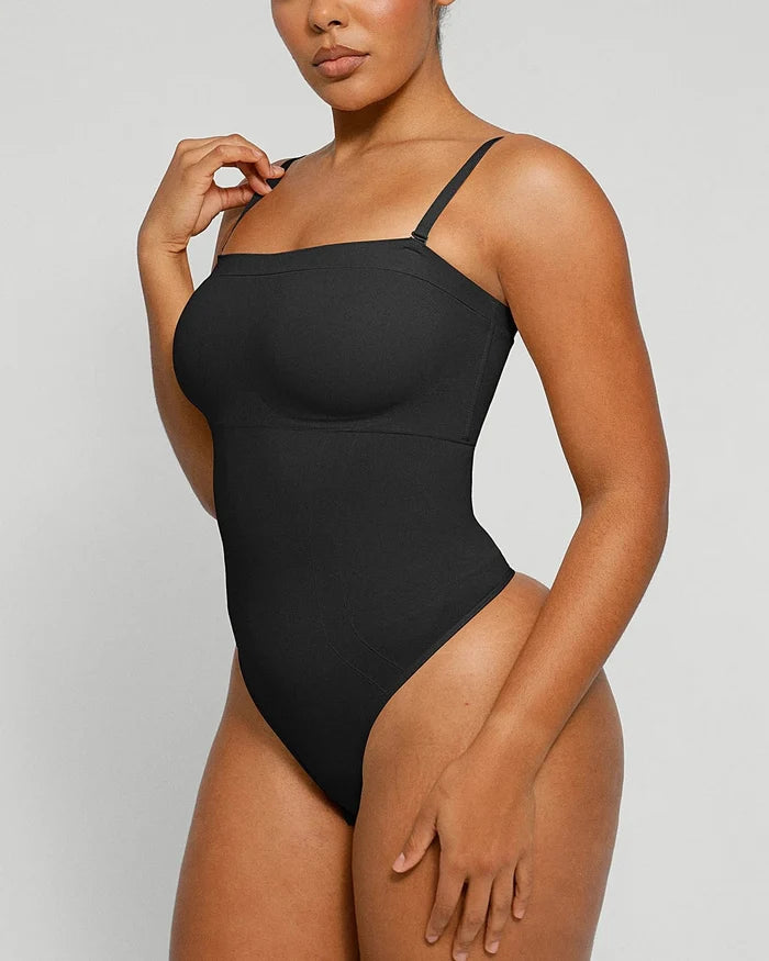 Bare Essentialsâ„?Skin Flow Strapless Sculpt Thong Bodysuit