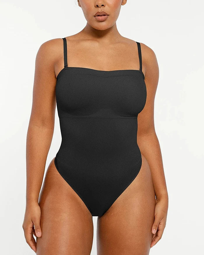 Bare Essentialsâ„?Skin Flow Strapless Sculpt Thong Bodysuit