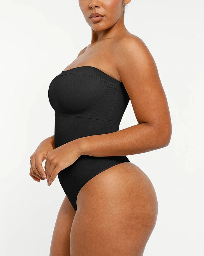 Bare Essentialsâ„?Skin Flow Strapless Sculpt Thong Bodysuit
