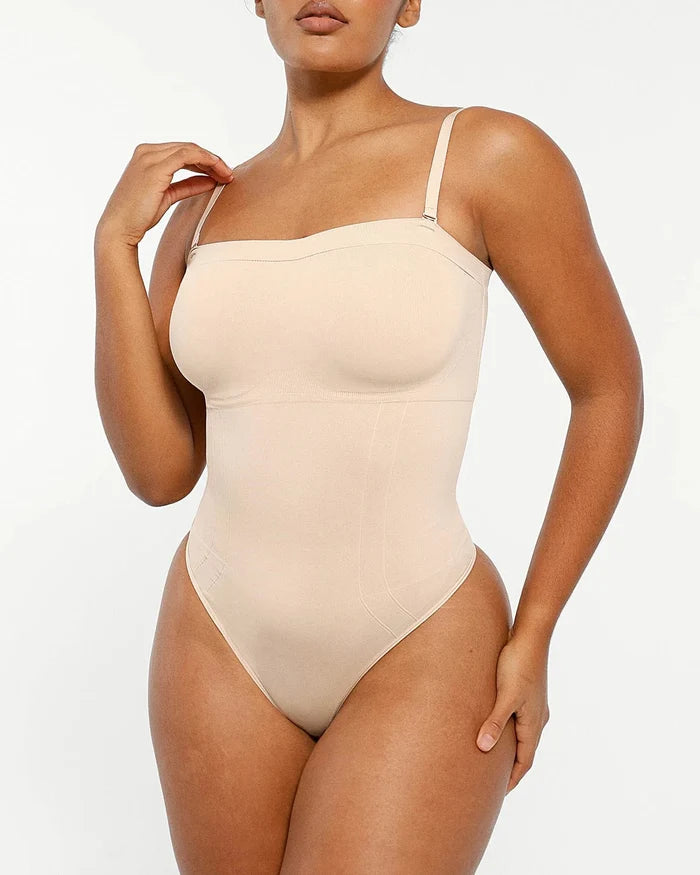 Bare Essentialsâ„?Skin Flow Strapless Sculpt Thong Bodysuit