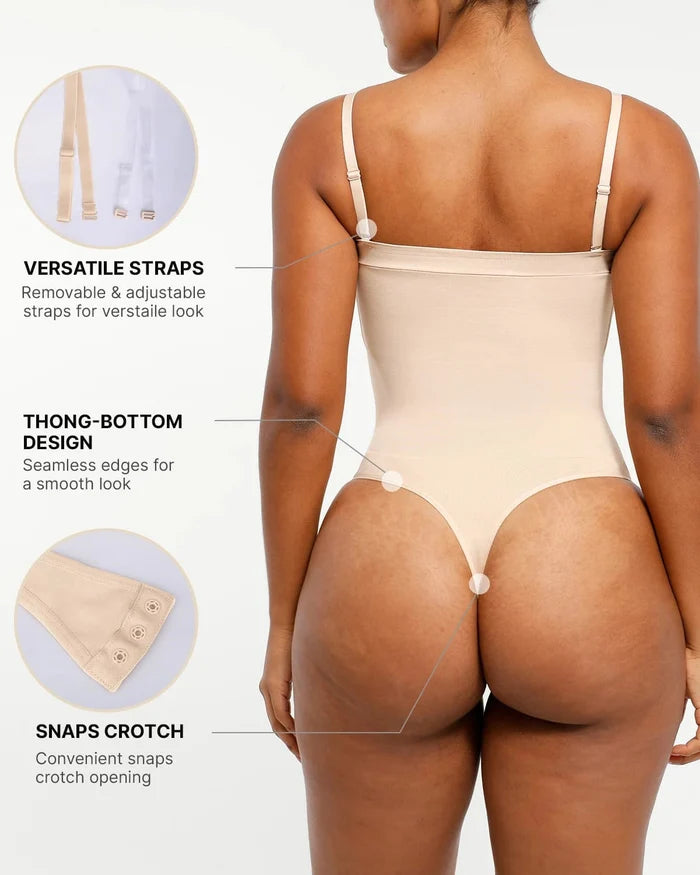 Bare Essentialsâ„?Skin Flow Strapless Sculpt Thong Bodysuit