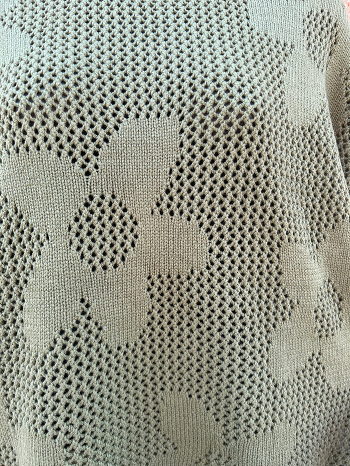 Basil Mesh Flower Sweater