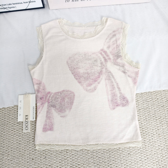 Belted floral print sleeveless top