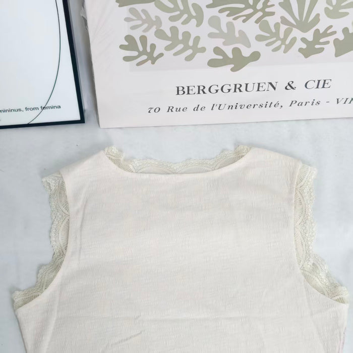 Belted floral print sleeveless top