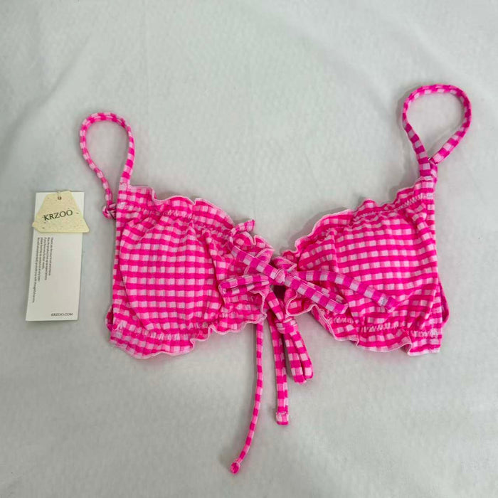 Belted triangle bikini swimsuit set