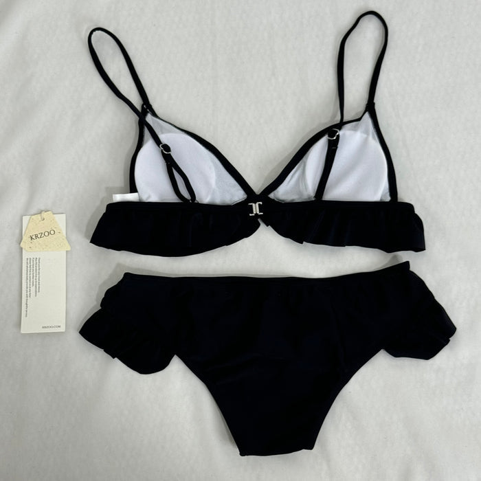Bikini swimsuit, solid color bikini set