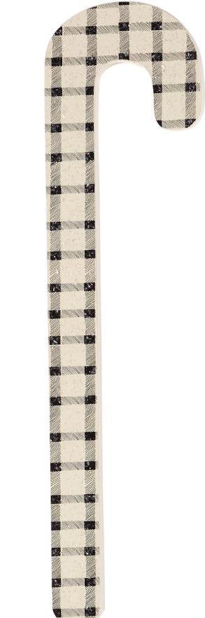 Black Plaid Candy Canes