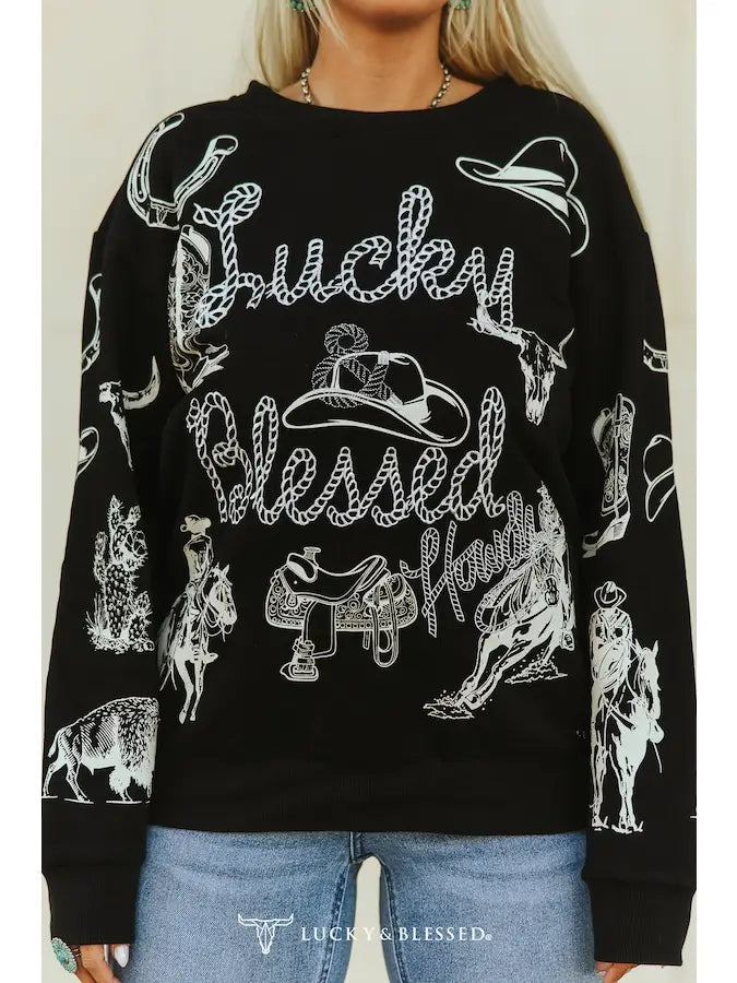 Black Western Sweatshirt