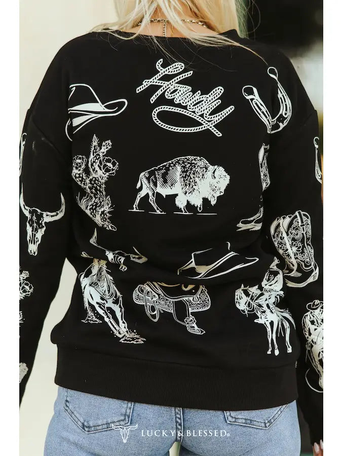 Black Western Sweatshirt