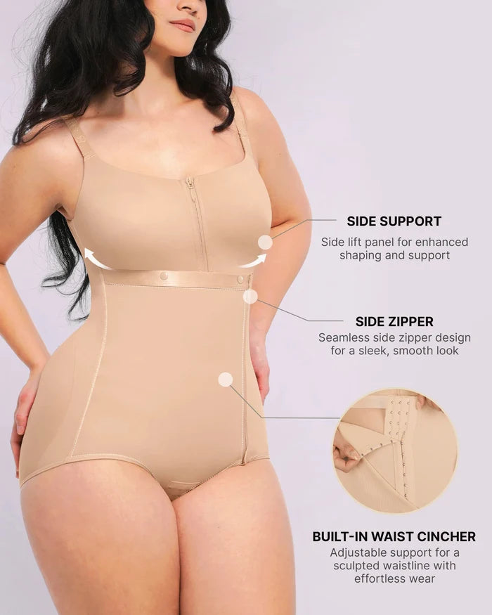 BOOT-YEAHâ„?AirSlim®  Built-in Tummy Control Cincher Brief Bodysuit