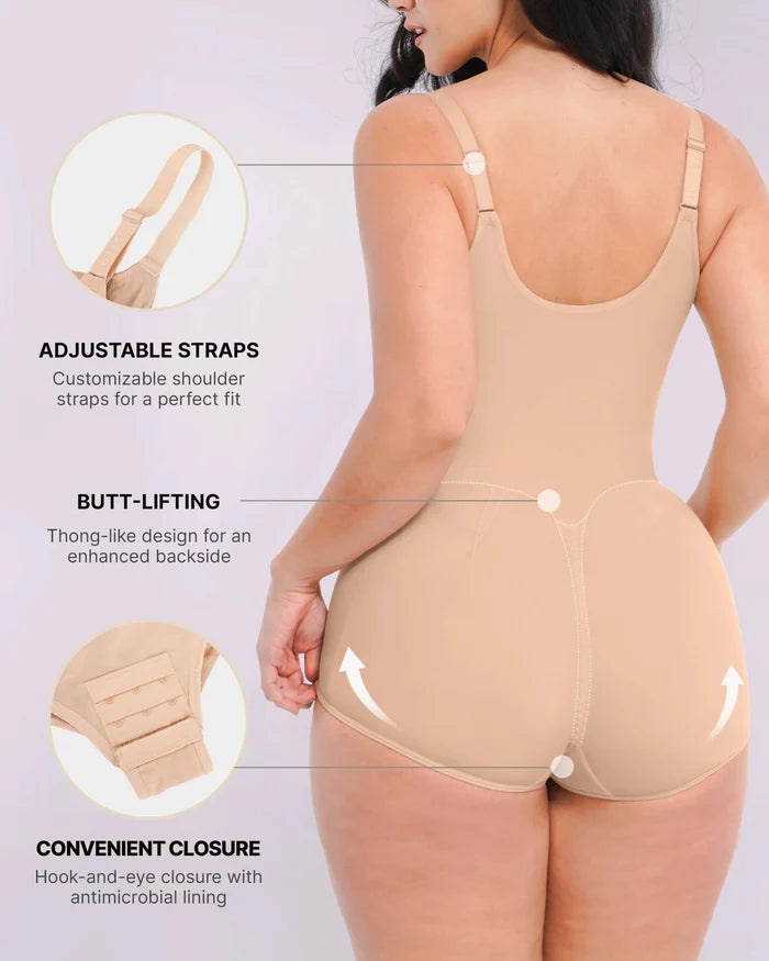 BOOT-YEAHâ„?AirSlim®  Built-in Tummy Control Cincher Brief Bodysuit