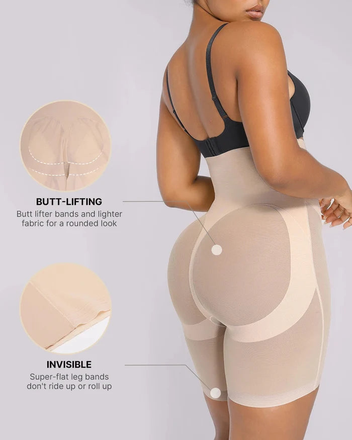 BOOT-YEAHâ„?MeshSmoothâ„?High-Waisted Mid Thigh Short