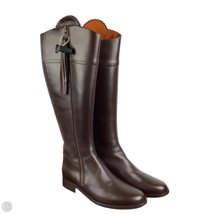 Boots Knee Flats By Cmb In Brown, Size: 9