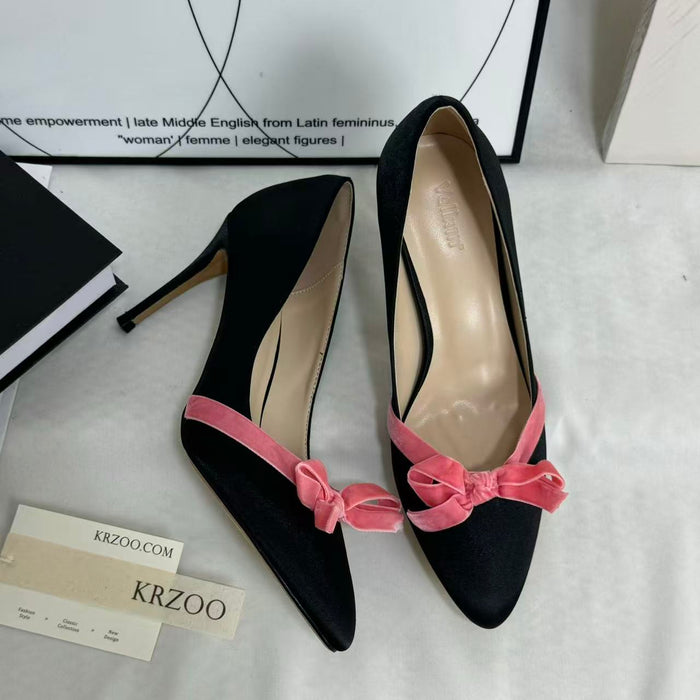 Bow-Knot Low-Cut High Heels